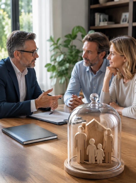 A family meeting with an adviser